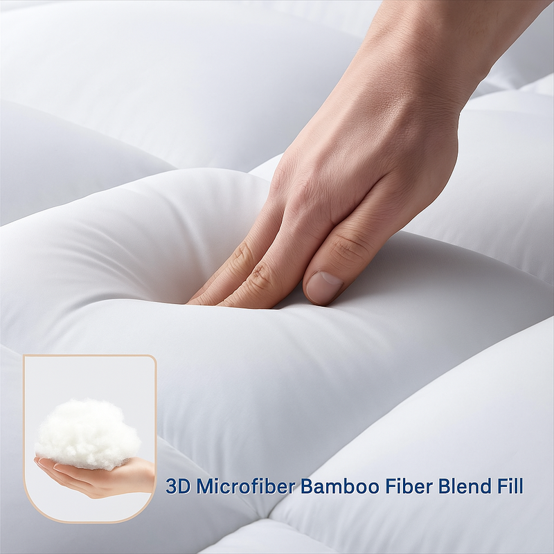 Bamboo Fibre Pillow Top Mattress Topper